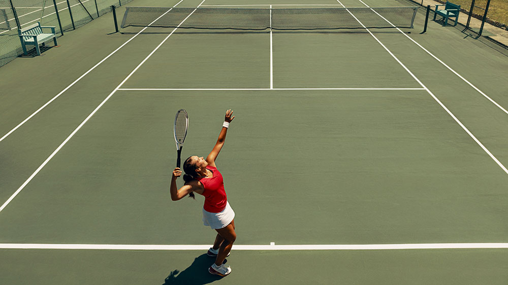 Reviewing tennis match footage without discomfort